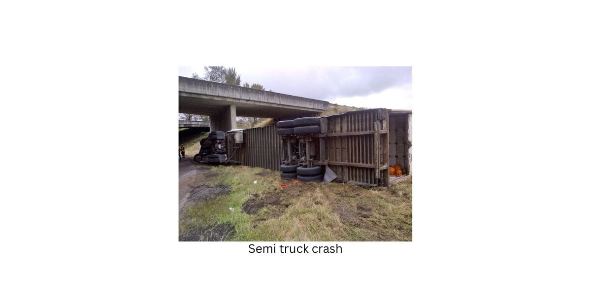 Semi truck crash accident